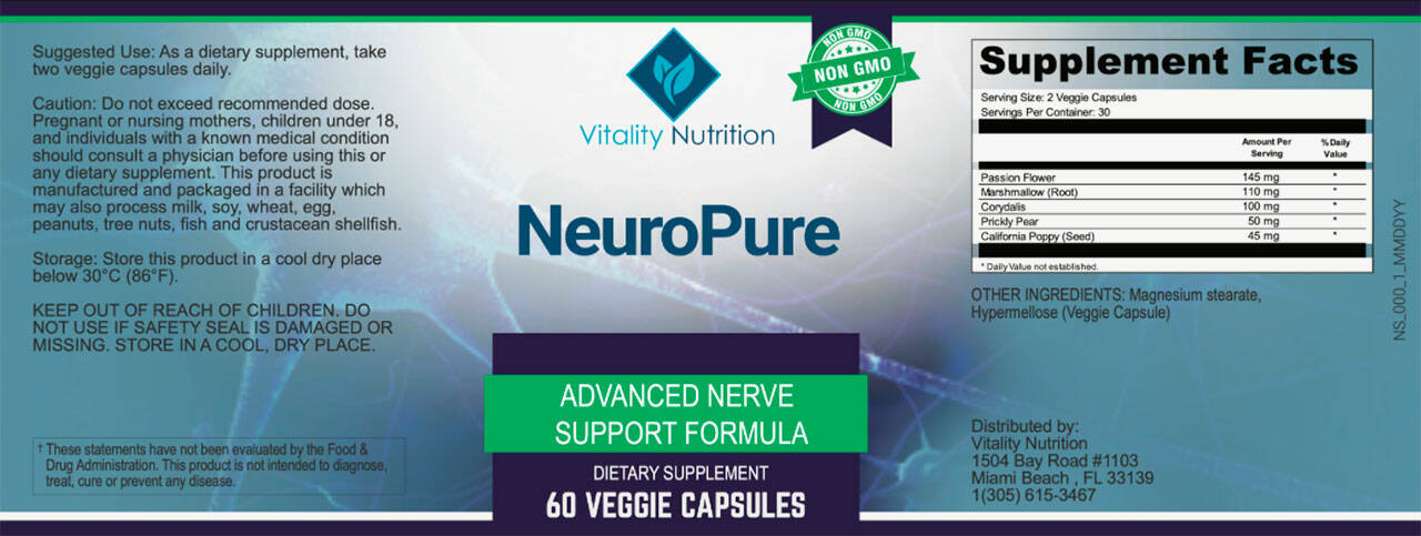 NeuroPure nerve supplement Facts